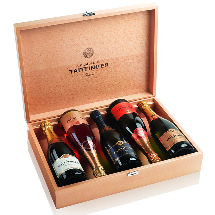 Buy Taittinger Family 5 x 75cl in Taittinger Wooden Gift Box